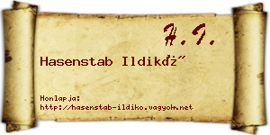 Hasenstab Ildikó névjegykártya