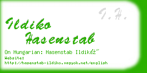 ildiko hasenstab business card
